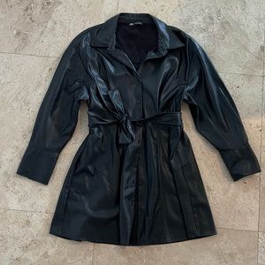 Zara faux leather dress never worn